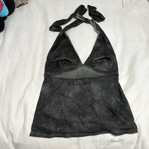 Urban black/green Halter Top